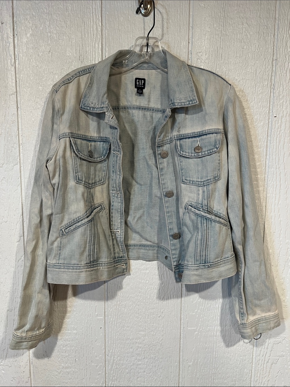 GAP Women's Faded Light Blue Denim Jacket